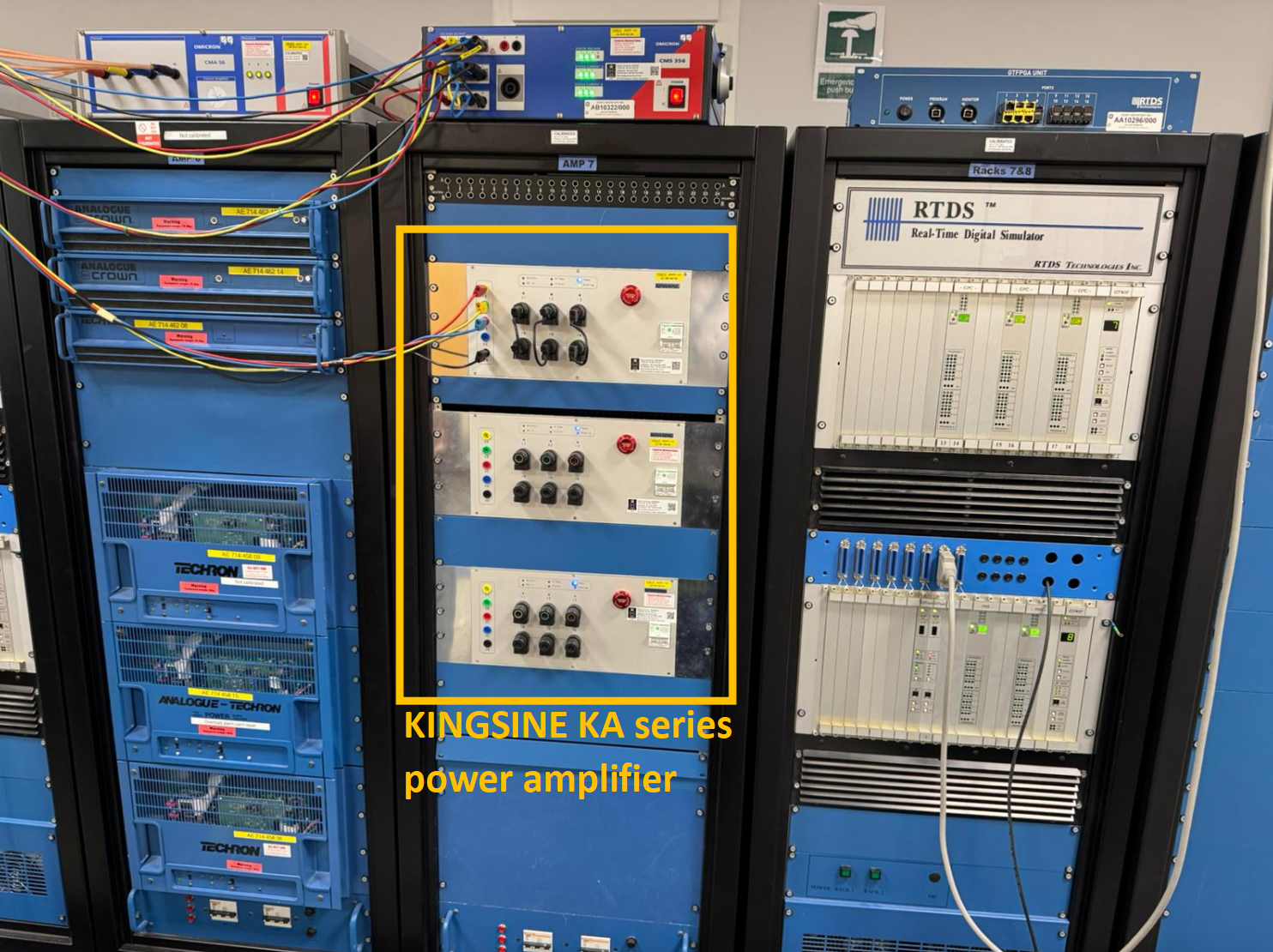 KINGSINE Power Amplifiers working with RTDS